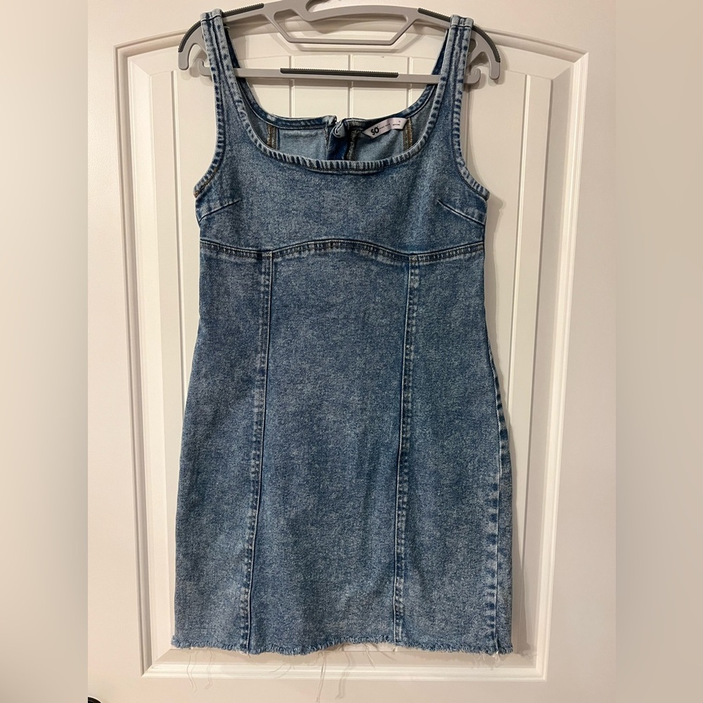 SO brand- denim dress with zippered back- ladies size 11